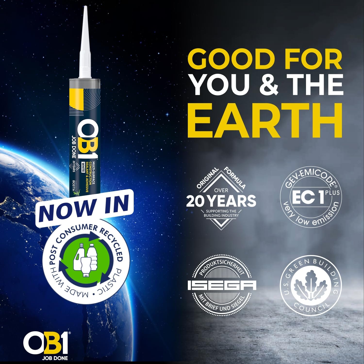 OB1 Multi-Surface Sealant & Adhesive White 290ml - Image 6