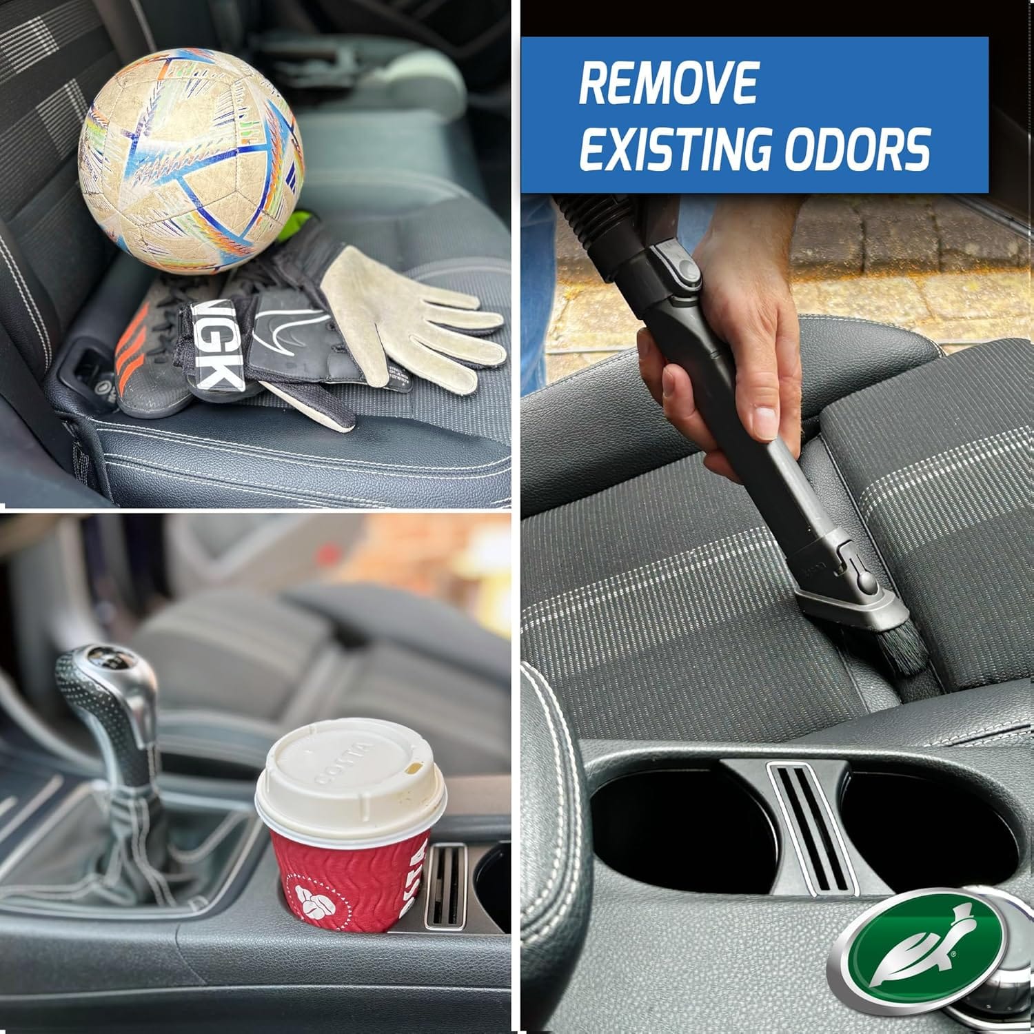 Remove existing odours from the vehicle interior before using Turtle Wax Odor-X Whole Car Blast