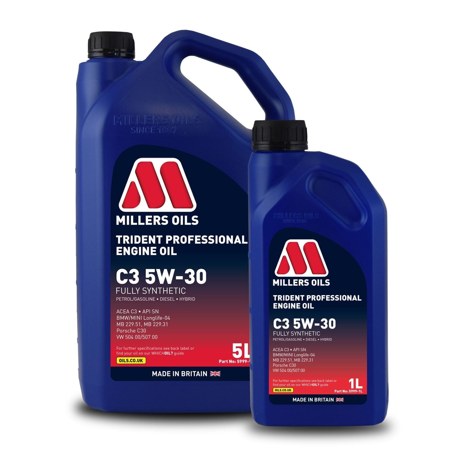 Millers Oils Trident Professional C3 5W-30 Fully Synthetic Engine Oil