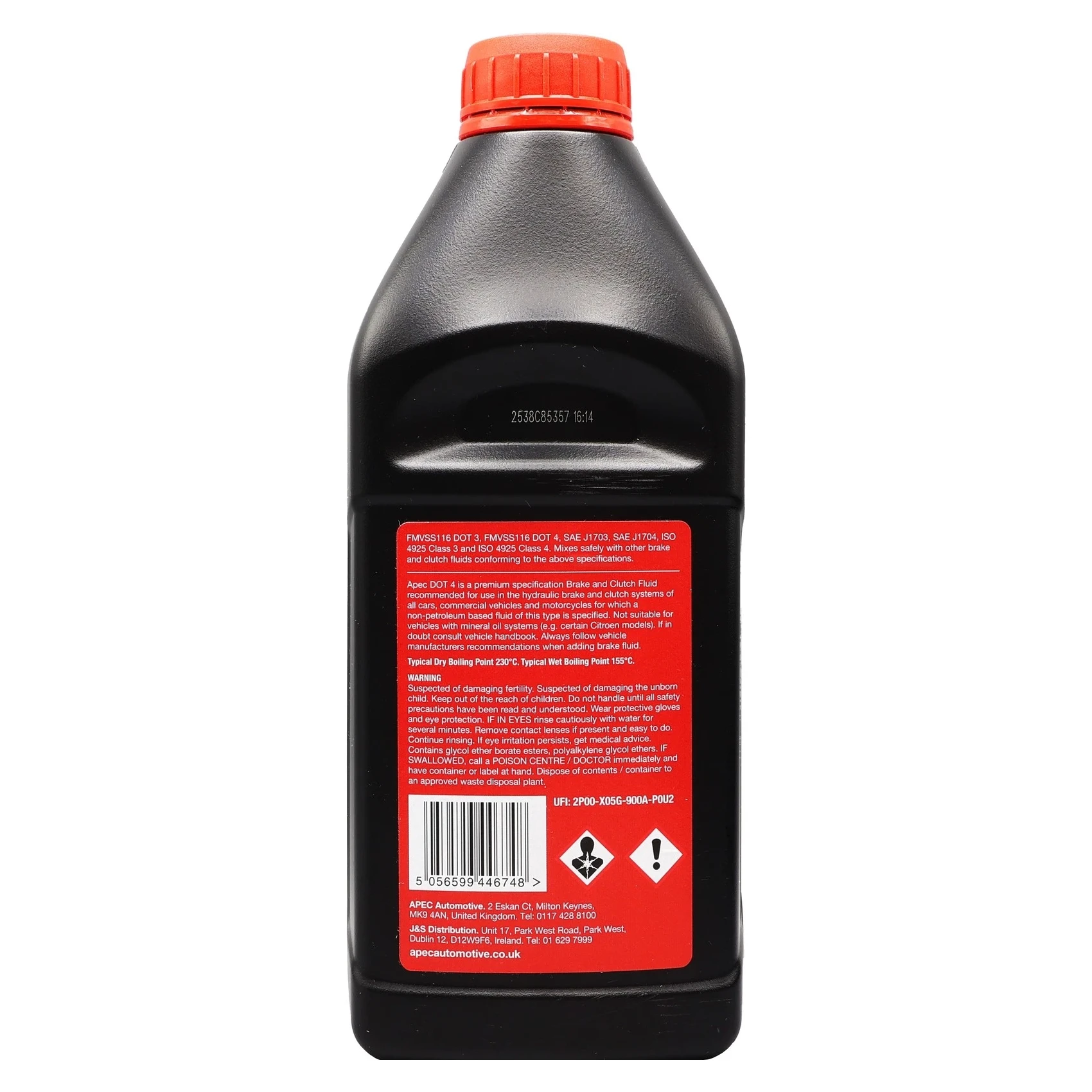 Apec DOT 4 Brake & Clutch Fluid 1 Litre - Image 3