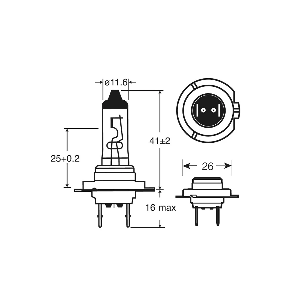 Ring H7 Halogen Headlight Bulb 12V 55W PX26d R477 - Image 3