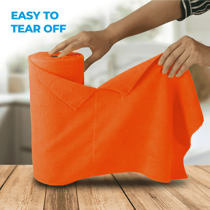 Simply Auto Microfibre Tear-Off Cloth Roll 50 Pack 30 x 30cm 180GSM - Image 4
