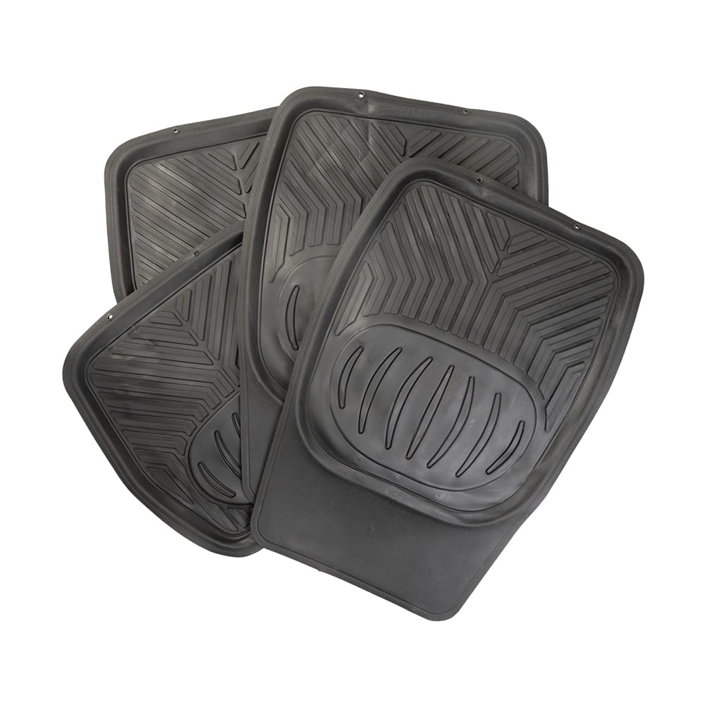 Auto Choice Heavy Duty 4x4 Deep Dish Rubber Car Mat Set 4 Piece