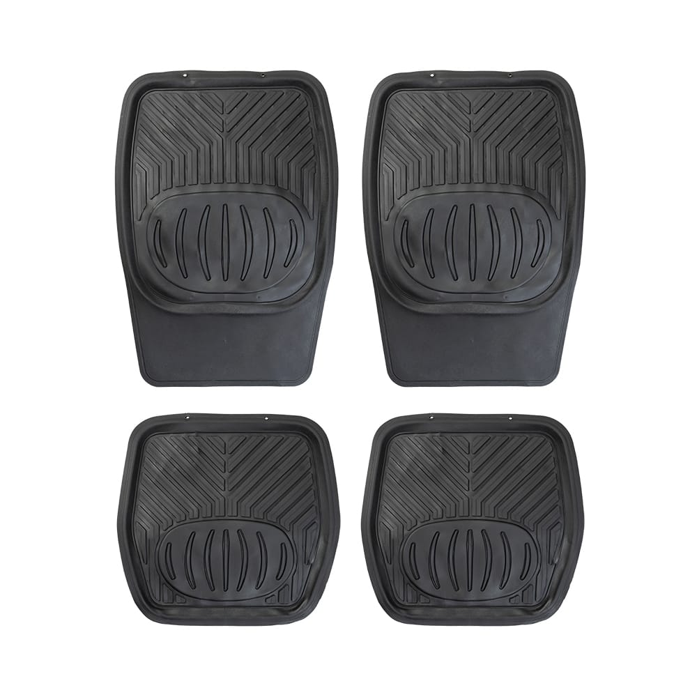 Auto Choice Heavy Duty 4x4 Deep Dish Rubber Car Mat Set 4 Piece - Image 2
