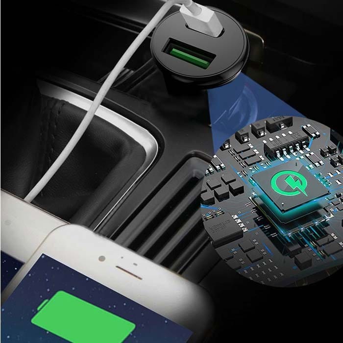 Simply QC 3.0 USB-A & USB-C PD Fast Car Charger Black - Image 4