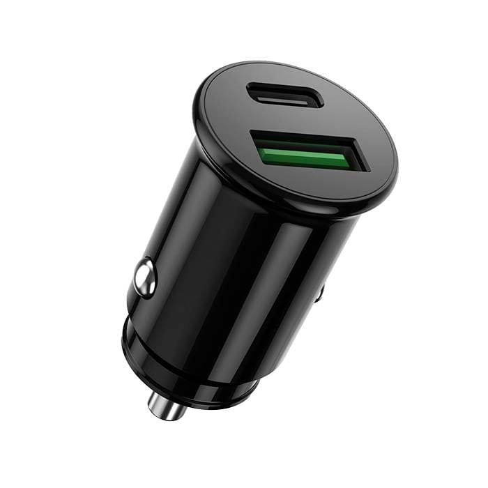 Simply QC 3.0 USB-A & USB-C PD Fast Car Charger Black - Image 2