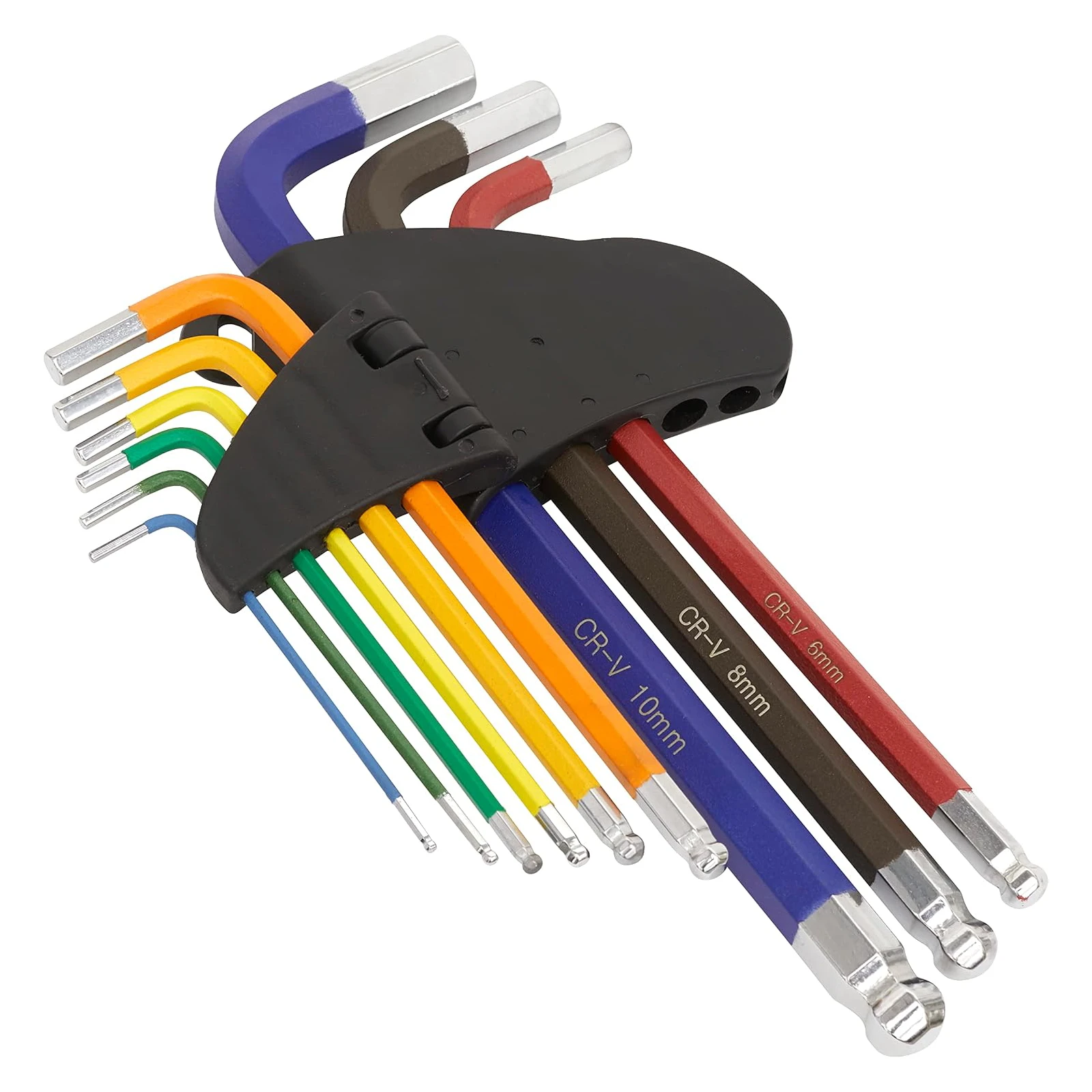 Sealey Premier Long Ball-End Hex Key Set Colour-Coded 9 Piece AK7190 - Image 2