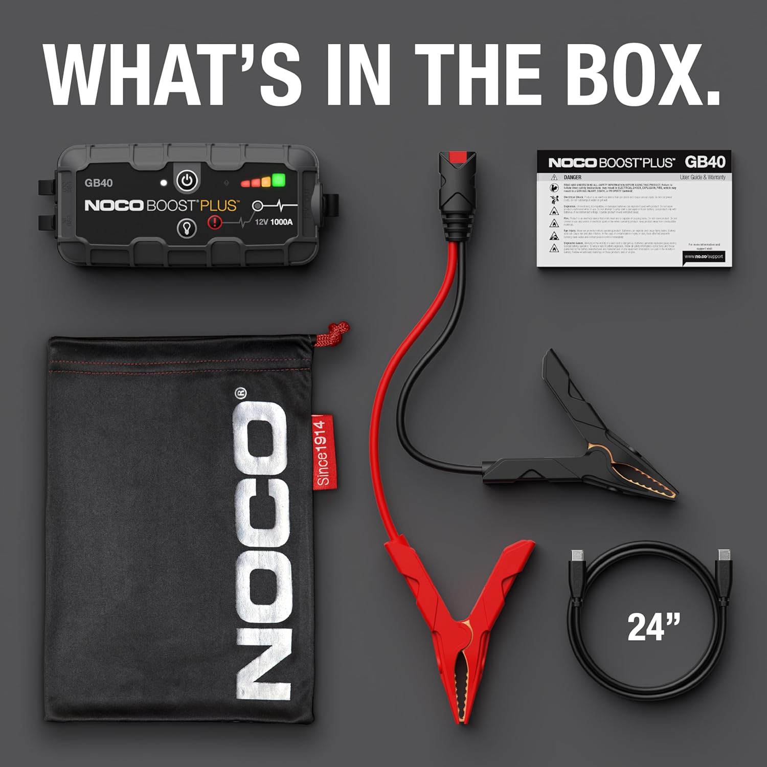 NOCO Boost Plus GB40 1000A 12V Lithium Jump Starter - Image 6
