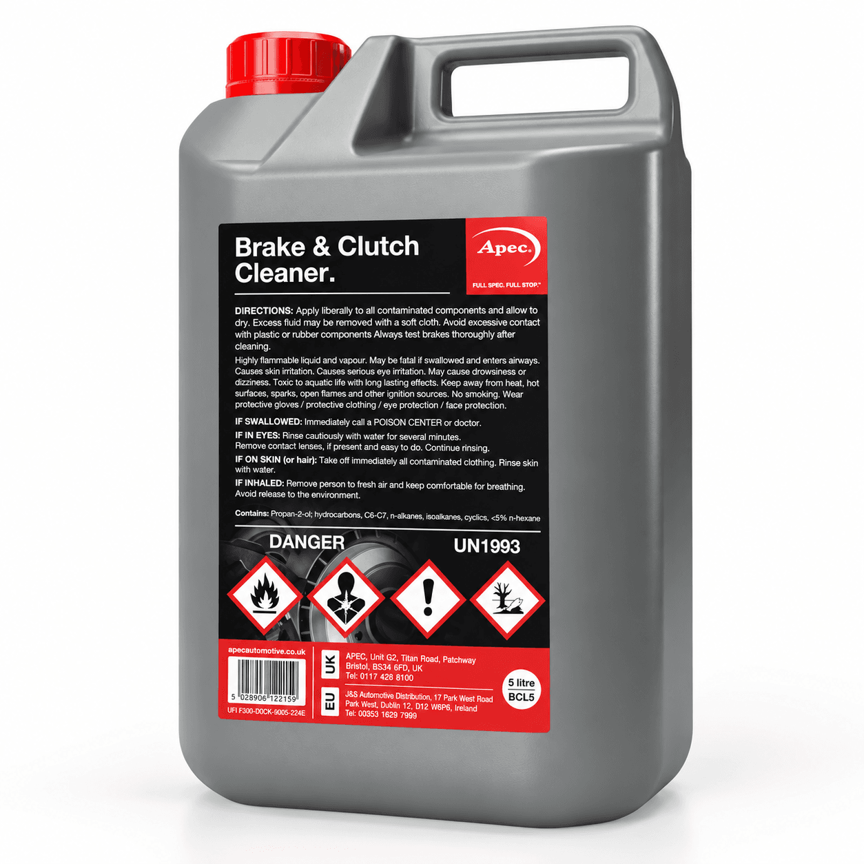 Apec Brake & Clutch Cleaner 5 Litre - Image 2