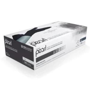 Unigloves Black Pearl Nitrile Disposable Gloves Large Pack of 100 GP0034