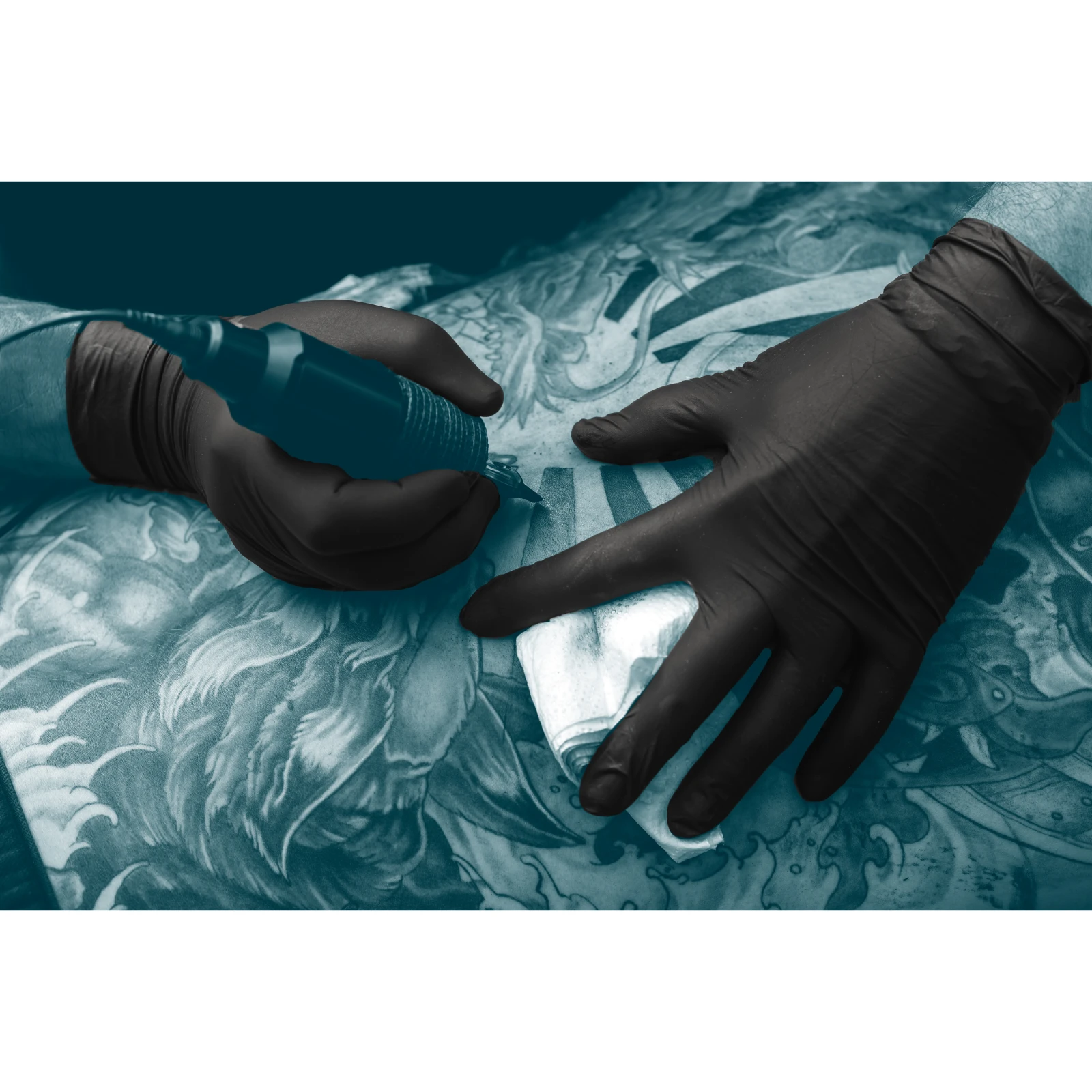 Unigloves Black Pearl Nitrile Disposable Gloves Large Pack of 100 - GP0034 - Image 2