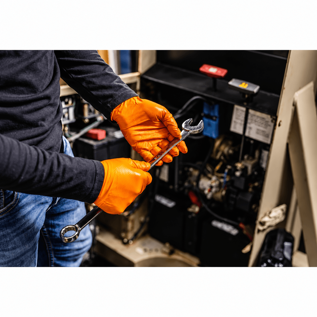 Mercator ideall Grip+ Predator Pro Heavy Duty Orange Nitrile Gloves Pack of 50 - Image 4