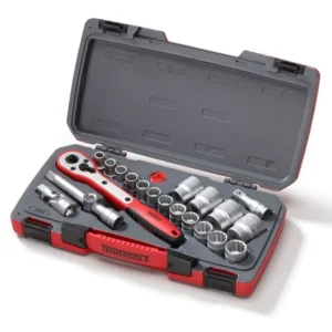 TengTools MECCA PRO 1/2" Drive 12-Point Metric Socket Set 21 Pieces T1221