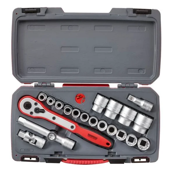 TengTools MECCA PRO 1/2" Drive 12-Point Metric Socket Set 21 Pieces T1221 - Image 2